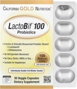 California Gold Nutrition LactoBif Probiyotiks, 100 Bllion CFU, 8 Active & Klinik Araştırmalı Probiyotik Strains, Sugar-Free, Vegetarian, Bireysel olarak Çift-foil Fed, 30 Veggie Capsules