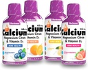 Bluebonnet Beslenme Sıvı Kalsiyum Citrate, D3, Bone Health - Krom, Blueberry, Lemon ve Strawberry Flavor, 4 Şişe 16 Fl Oz Her (64 Fl Oz Total)