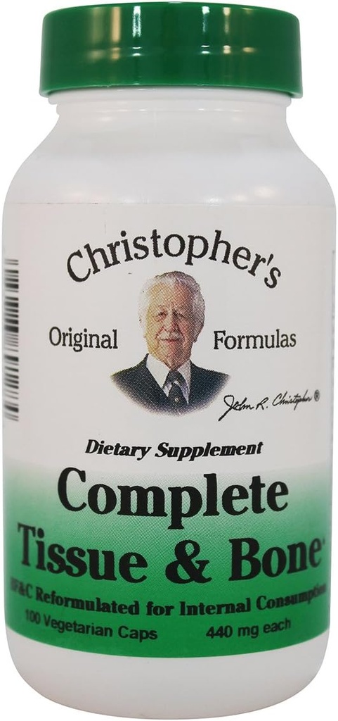 Christopher'ın Orijinal Formulaleri Tamamlanan Doku & Bone Formula - 100 VCaps | Herbal Bones & Connective Tound - 3 Paket