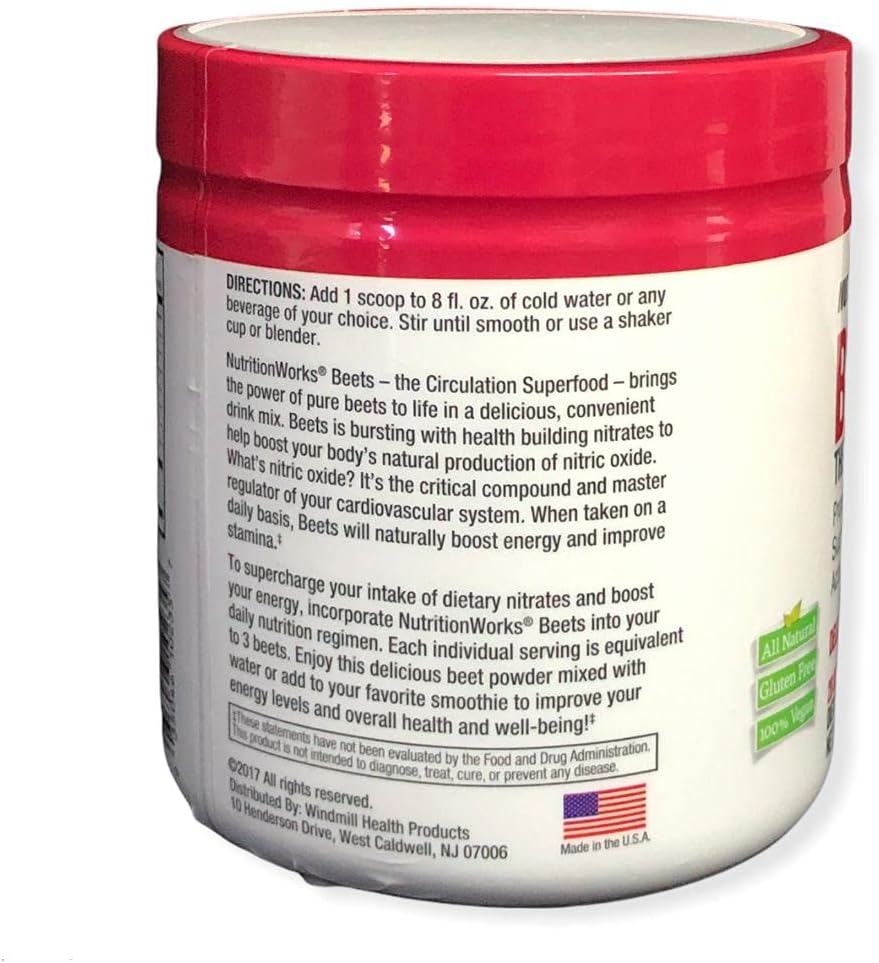 Διατροφικές Έργων Μπιτς Superfood Powder Drink Mix για την ενέργεια και την αντοχή, 7.1 Oz.