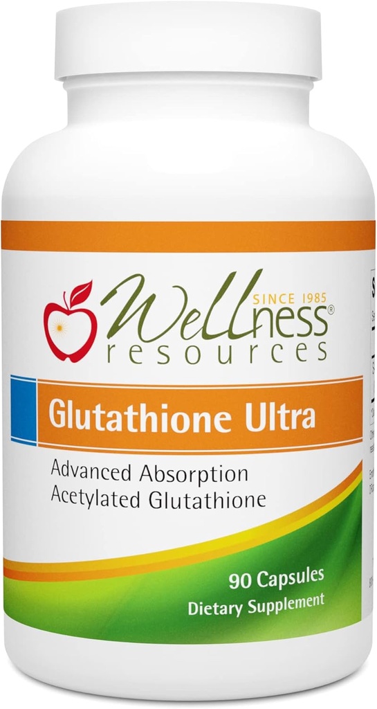 Πόροι ευεξίας Glutathion Ultra Supplement - Βιοδιαθέσιμο S-Acetyl L-Glutathione (SAG) - Αντιοξειδωτικό, Detox & Κυτταρική Υγεία Ανοσοποιητική Υποστήριξη - Υψηλή Απορρόφηση, Μη ΓΤΟ, Χωρίς Γλουτένη, 90 Κάψουλες