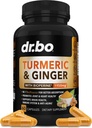 Turmeric Curcumin with BioPerine & Ginger Supplement - 1950 mg Organik Tumeric and Curcumin BioPerine Black Pepper Pills - Turmeric and Ginger Supplement 60 Capsules
