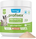 Vetnique Labs Profivex Probiotics για σκύλους Όλα τα φυσικά σκυλιά Chews & σκόνη για Digestive Υγεία Probiotic συμπληρώματα για σκύλους 5 Strains των προβιοτικών & προβιοτικών (Powder, 4.25oz)