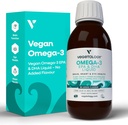 Vegan Omega 3 Liquid, από Microalgae, 800mg EPA DHA, με βιταμίνη D3, υποστηρίζει την καρδιά, τον εγκέφαλο και την υγεία των ματιών, φυσικό ιχθυέλαιο Εναλλακτική, UK Made, Unflavoured