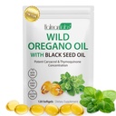 Oregano Oil Capsules, 2 in 1 Oil of Oregano with Black Seed Oil, Oregano Oil Supplement Capsules, Organik Oregano Ekstraksiyon, Non-GMO, Gluten Free Oil