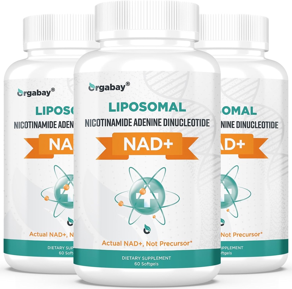 Yagabay Liposomal NAD+ 500 mg, Yüksek Absorpsiyon, TMG 250 mg ile NAD+, Actual NAD Plus Nicotinamid Riboside'dan daha verimli, Destek Hücreleri Enerji, Sağlıklı Ağlama | 180 Softgels