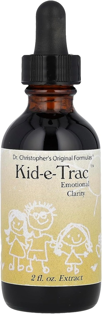 Christopher’s Original Formulas Organic Kid-e-Trac Extract Liquid, Alcohol Free Children’s Formula, Supports Mental & Emotional Clarity, Brain Function & Calming, 2 oz