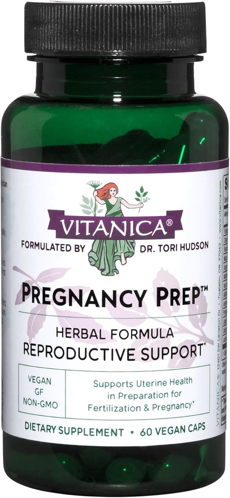 Vitanica Hamilelik Prep, Reproductive System Support, Vegan, 60 Capsules