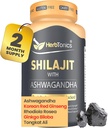 Herbtonics Shilajit for Men & Women with Ashwagandha, Korean Red Ginseng, Rhodiola Rosea, Ginkgo Biloba, Tongkat Ali 