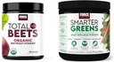 Force Factor Total Beets Organic Beetroot Powder Superfood to Boost Daily Nutrition, USDA Organic & Smarter Greens Daily Wellness Powder to Support Energy, Immunity & Digestion