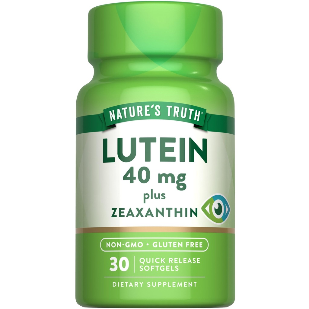 Doğanın Gerçek Lutein ve Zeaxanthin Supplement | 40 mg | 30 Softgels | Non-GMO & Gluten Free