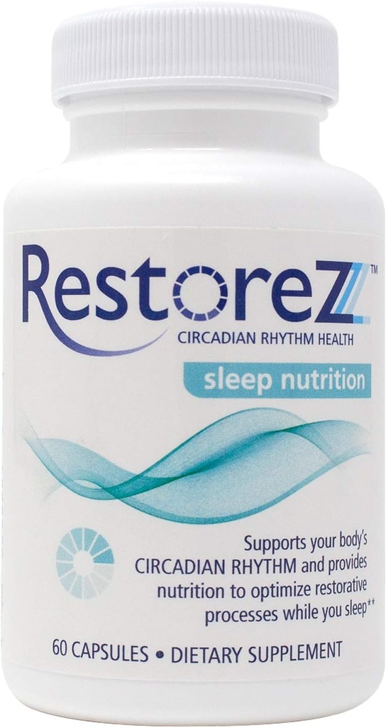 Geri yüklemeZ Uyku Beslenmesi (60 Capsules) Doğal Uyku Yardımı Tamamı - Restful Sleep and Circadian Balance - Non-Habitration Sleep Vitamins