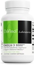 DAVINCI Laboratuvarları Omega-3 1000 - Diyet Supplement to maintain already Normal Cholesterol Levels and Support Immune System, Sağlıklı Saç ve Skin* - Gluten-Free - 45 Enteric Above Softgels