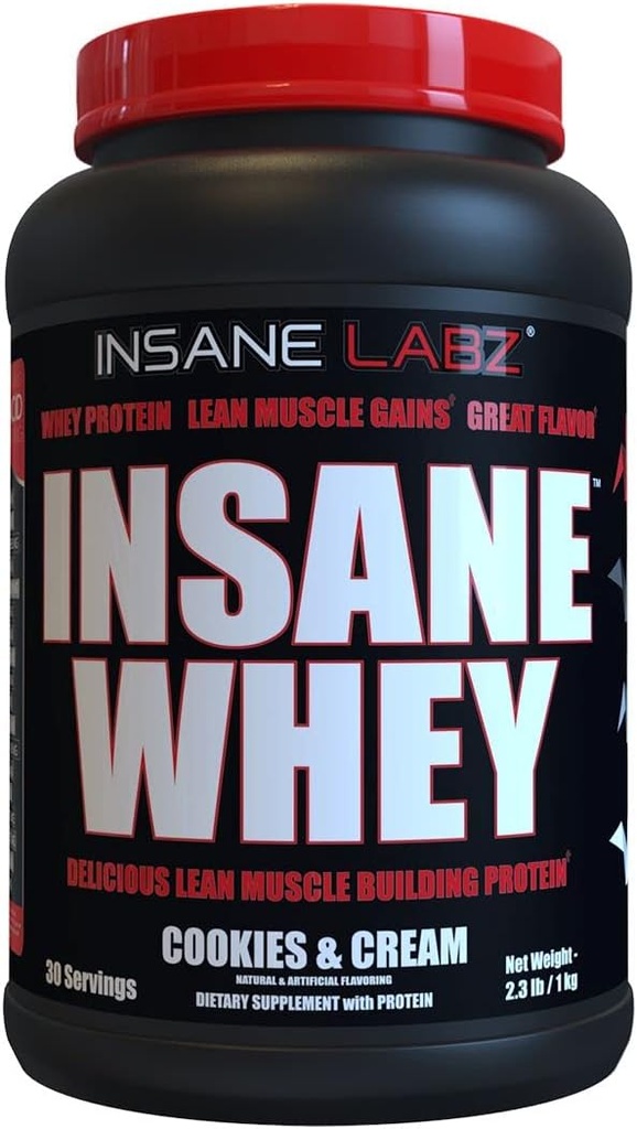 Insane Whey,% 100 Kas Building Whey proteini, BCAA Amino Profil, Mass Liger, Mealchange (Kurlar & Krem, 30 Hizmet)