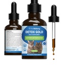 Pet Wellbeing Detox Gold for Cats - Supports Natural Vitality & Maintains Overall Wellness with Nettle, Blessed Thistle, Burdock Root - Veterinarian-Formulated Herbal Supplement 2 oz (59 ml)
