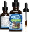 Pet Wellence Detox Gold for Cats - Gentle Detoxification & Elimination Support, Immune System Care, Nettle, Butle, Burdock Root - Veterinarian-Formated Herbal Supplement 2 oz (59 ml)