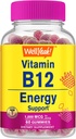 WellEvet B12 1000 Live Gummies - Energy, Mood, Metabolism ve Immune System Support - Vegan Dostu ve Gluten-Free, GMO Free ve Doktor Önerilen 60 Gummies