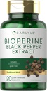 Carlyle Bioperine 10 mg | 120 Capsules | Non-GMO & Gluten Free | Black Pepper Ekstraksiyondan Kaynaklandı | Destekler Curcumin Toz Aborpsiyon