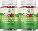 Natures Craft USDA Organic Probiyotik Gummies for Kids - Vegan Non-GMO Kids Probiyotik Gummy for Immunity and Digestive Health - Gentle 2.5B CFU Organic Probiyotiks Strawberry Flavor (4 ay)
