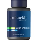ProHealth Alpha Lipoic Acid High Potency 1000 mg Metabolism, Younger Skin ve Hücre Enerjisini Teşvik eder. Fatigue ve Beyin Fog. Kalp, Beyin ve Yaşam Sağlığını Korumak. 30 Hizmet.