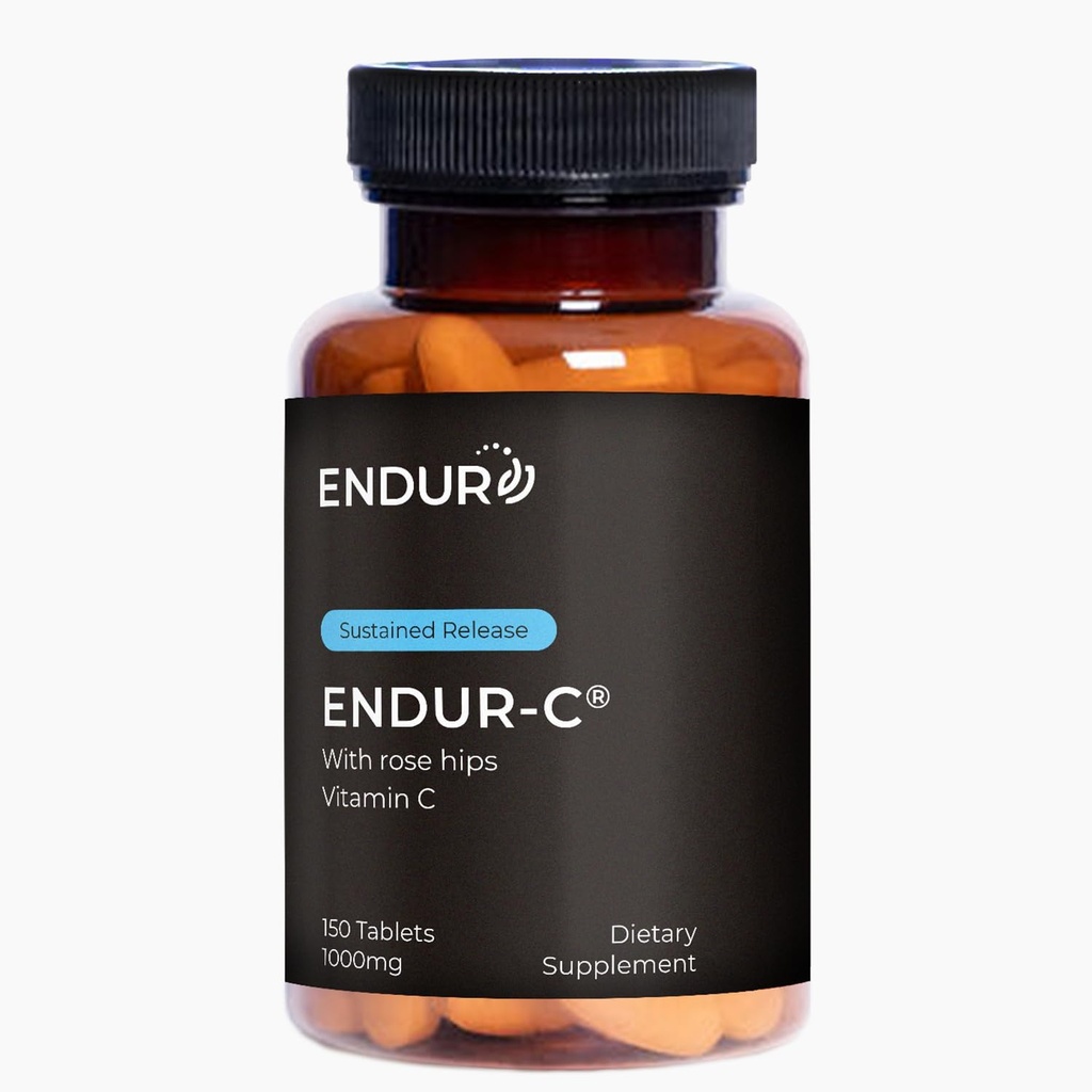 Endur ENDUR-C Vitamin C with Rose Hips, Supports Collagen Production, Antioxy Protection & Gentle Digestion, Gluten Free, 1000 mg (150 Tablet)