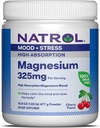 Natrol Magnezyum 325 mg, Yüksek Abhidrasyon Magnezyum Glycinate ve Karbonat Öğütü Calm The Mind and Relax The Body, 16.8 OZ of Cherry-Flavored Toz, 90 Day Supply