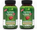 Irwin Naturals Dual-Action Fat Burner RED - 75 Sıvı Yumuşak-Gelişme, 2 Paket - Nitrik Çimento ATM ile Güçlü Termogenic - 50 Toplam Hizmetler