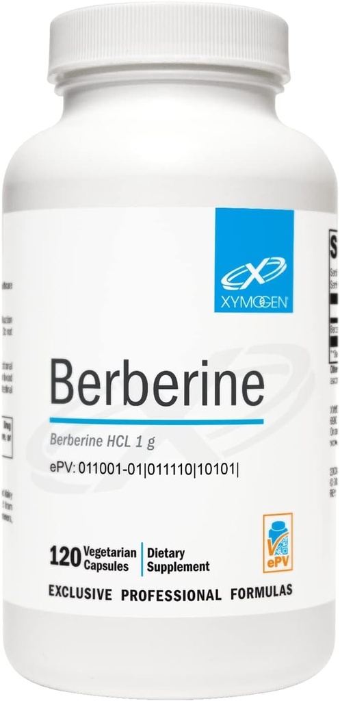 XYMOGEN Berberine HCL 1000 mg – Herbal Berberine Metabolik & Digestive Support - Lipid Metabolism, Gastrointestinal Health & Immune Function (120 Capsules)