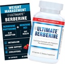 Ultimate Berberine Sağlıklı Kilo Yönetimi, Metabolism & Gut Health - Dual Action Formula ile 9.6 Absity & Cholesterol Destek - 1000 mg Klinik Olarak Proven Supplement