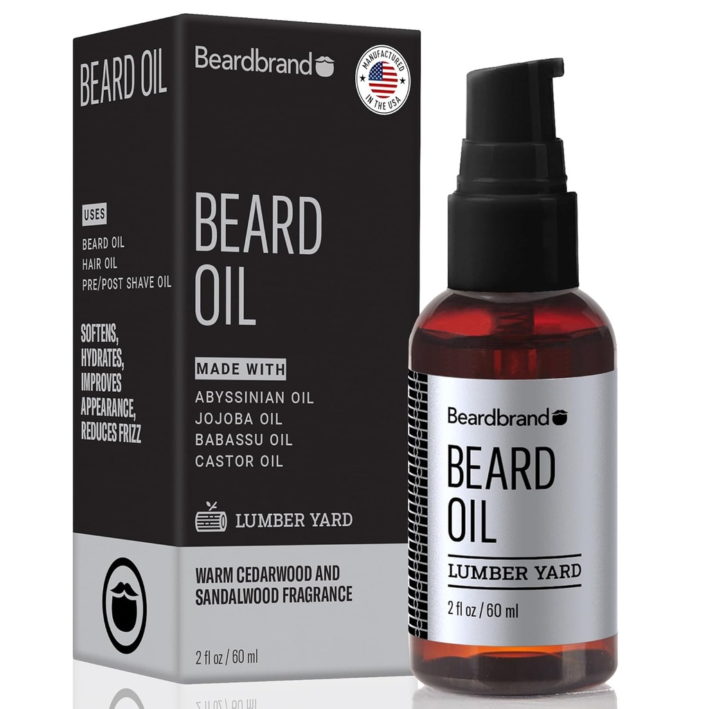 Ayıdbrand Beard Oil for Men with Jojoba & Vitamin E - Softens Stubble, Koşullar Skin & Beard growth | Sandalwood & Cedar Oil Scent | 2 fl ozz