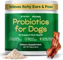 Probiotics Dog for Digestive Health - Probiotic for Dogs Gut Health & Allergy Relief - Probiotics for Dogs - Yeast, Ichy Skin and Ichy Ears - Powder Alternative to Pet Chews - TrueCanine Wild Belly