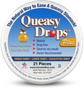 Three Lollies Queasy Drops Plus - Lozenges with Pectin & Honey to Soothe a Dry Mouth - Alleviate Nausea & Motion Sickness - Natural - 21 ct