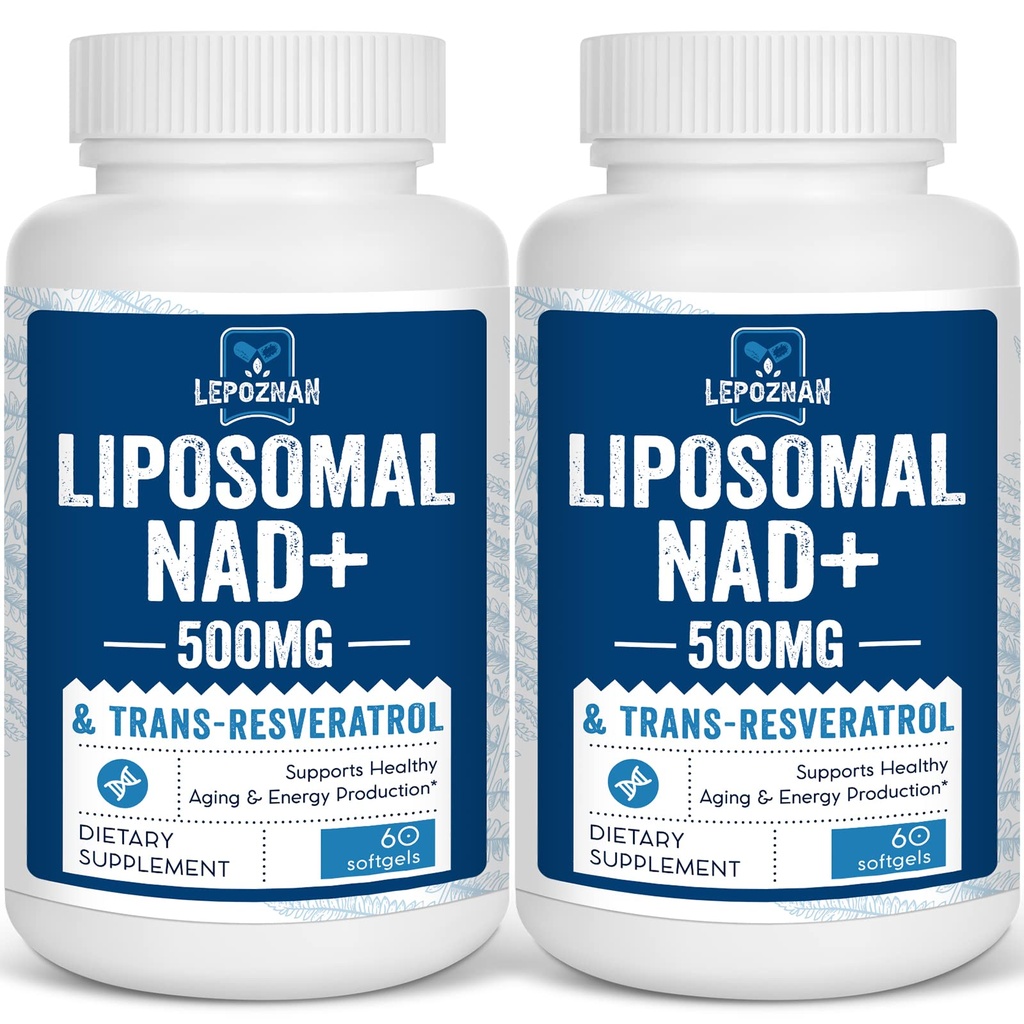 Liposomal NAD+ 500 mg + Trans-Resveratrol 300 mg,Superior Abors, True NAD Supplement NMN,Nicotinamid Riboside for Cellular Energy Metabolism & DNA Tamir,Sağlıklı Aging,120 Softgels