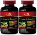 Kadınlar için lobi ve Magnezyum Supplement - Vitamin D ve Boron ile Magnezyum Kompleksi - Muscle Recovery Toz Post Workout, Kalsiyum Magnezyum, Boron Organik - 2 Şişe 120 Capsules
