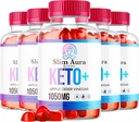 (5 Pack) Slim Aura Keto ACV Gummies - Resmi Slim Aura Zhong Plus Apple Cider Vinegar 1050MG Gelişmiş Formula Gummys, All Natural Premium Formula, Slimaura Gomitas Yorumlar, 300 Gummies 5 Ay