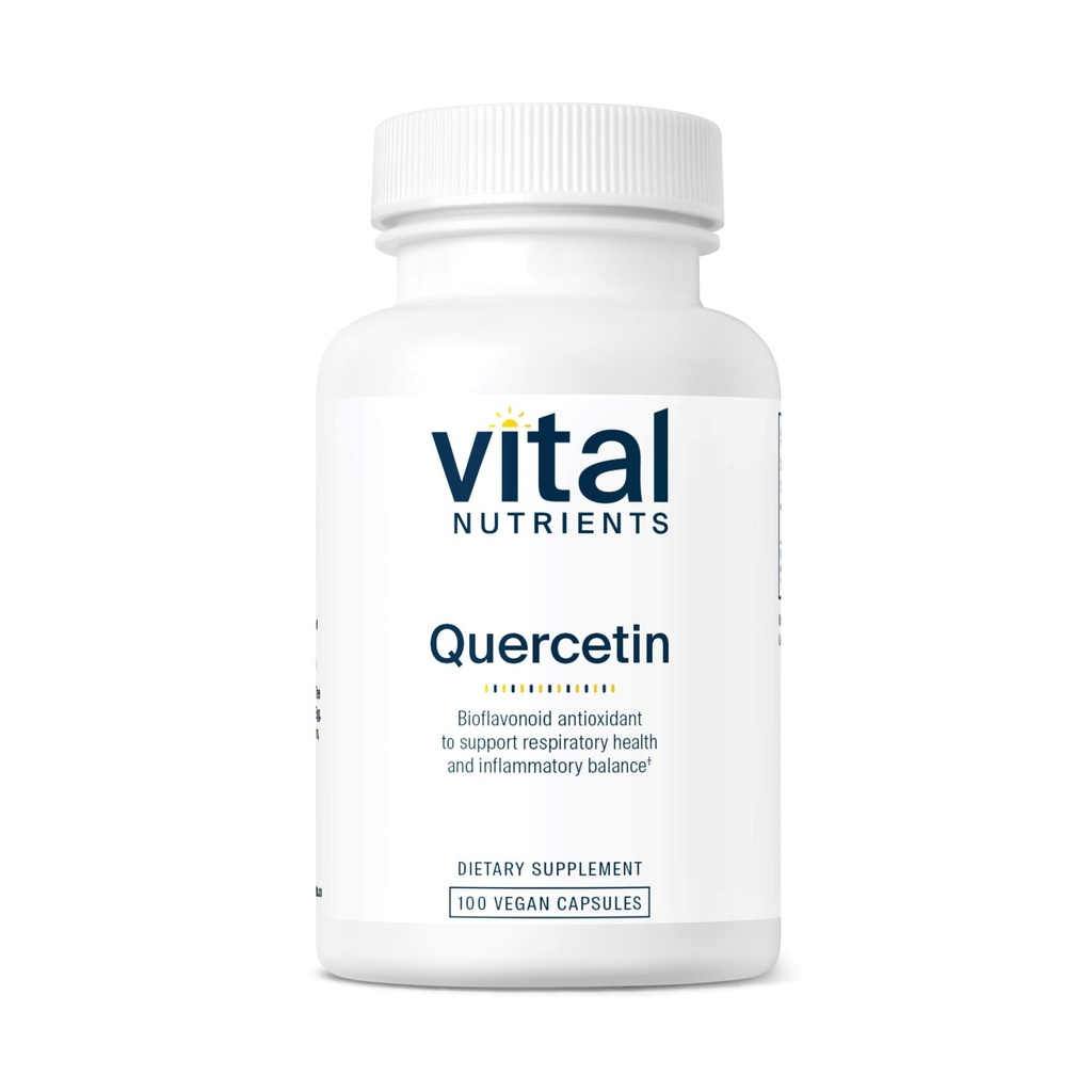 Vital Nutrients Quercetin | Vegan Quercetin Supplement with Bioflavonoids for Sinus, Respiratory, Heart, & Immune Function Support | Gluten, Dairy, Soy Free | 500 mg | 100 Capsules