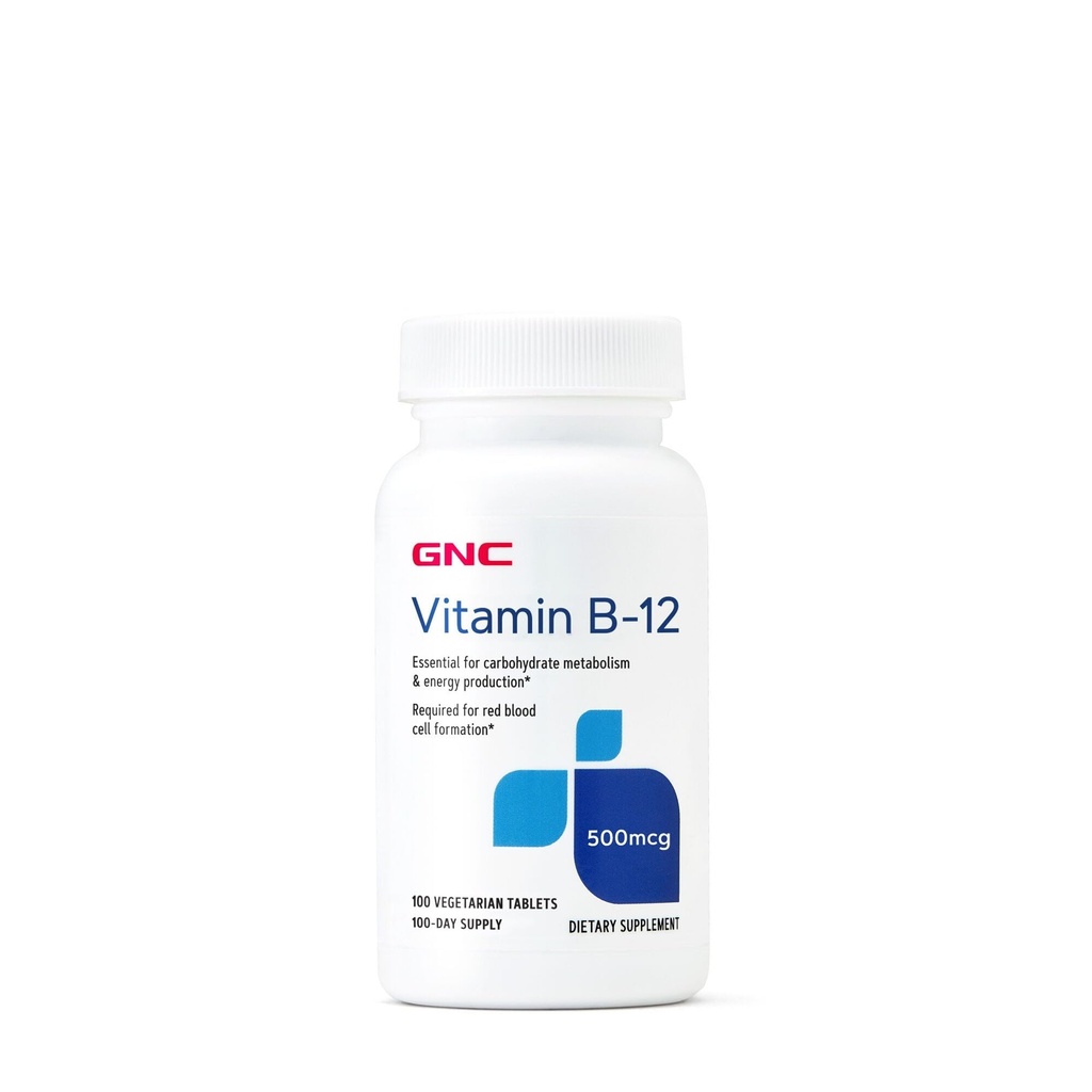 GNC Vitamin B-12 500 Telefon, Enerji Üretimi, 100 Tablet