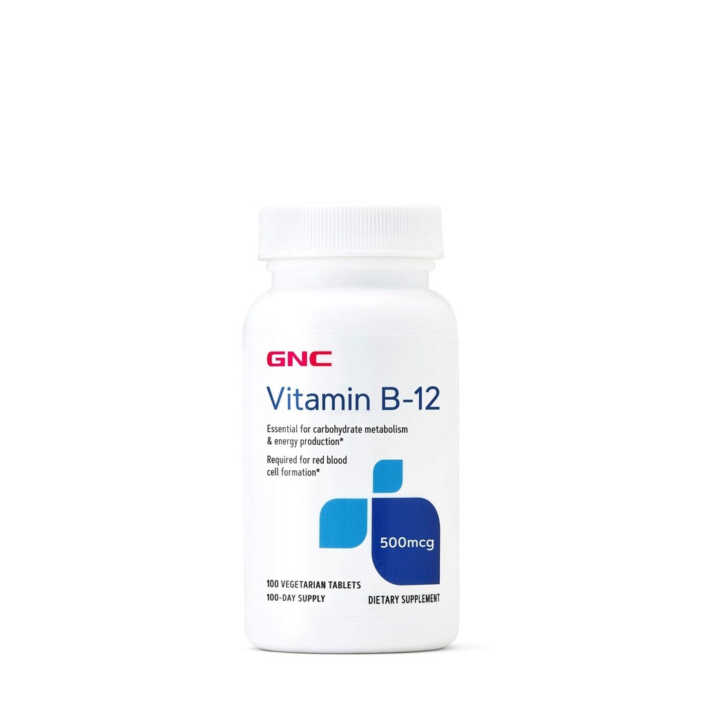 GNC Vitamin B-12 500 Telefon, Enerji Üretimi, 100 Tablet