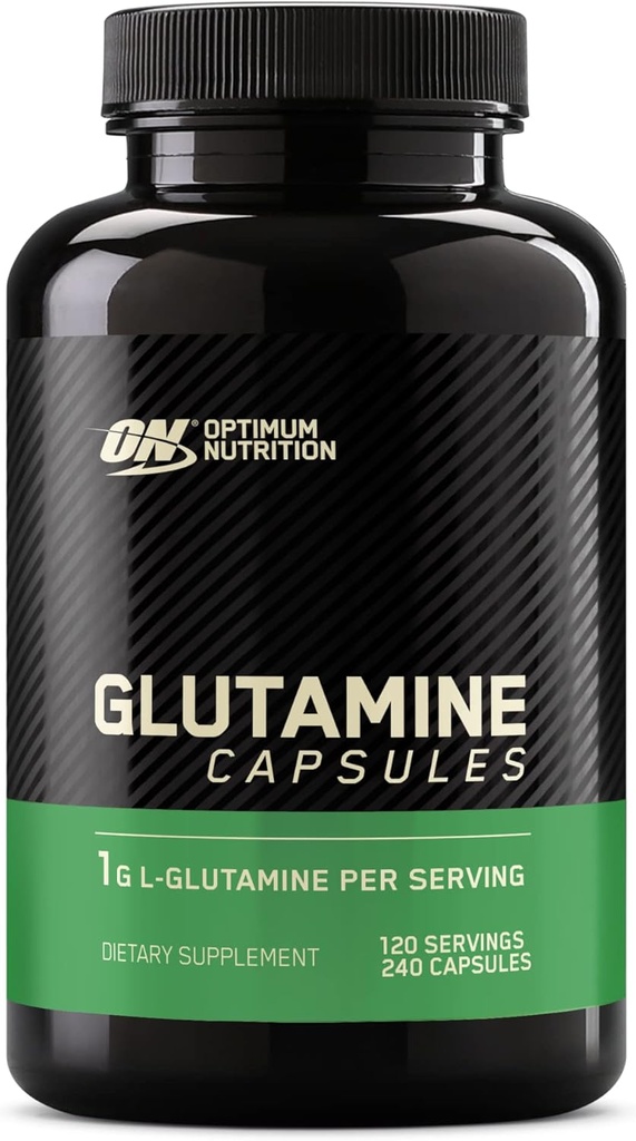 Optimum Beslenme L-Glutamine Kas Recovery Capsules, 1000 mg, 240 Kont (Package May Vary)
