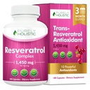 Αμιγώς ολιστική ρεσβερατρόλη 1450mg, 90 εξυπηρετούν, Trans-Reεσβερατρόλη Αντιοξειδωτικό συμπλήρωμα με βιταμίνη C και πολυφαινόλη Complex, 180 κάψουλες Vegan
