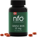 NFO Gentle Iron [100 Tablets] Νορβηγικό Συγκρότημα σιδήρου υψηλής απορρόφησης με πατενταρισμένο Ferrochel Chelated Iron, Gentle on The Stomach, Vegan-Friendly, Non-Custripating