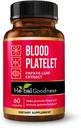 Αιμοπετάλια φυτικής καλοσύνης Papaya Leaf - 60/600mg 20x Δύναμη - Αιμοπετάλια, Μυελό των Οστών, Ανοσοποιητική Υποστήριξη - Φόρμουλα καθαρισμού αίματος - Φυτική Θεραπεία - Made in USA
