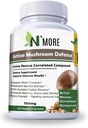 N' MORE Six Active Mushroom Defense Diyetary Supplement Supports Immune Health 60 Veggie Capsules 750 mg