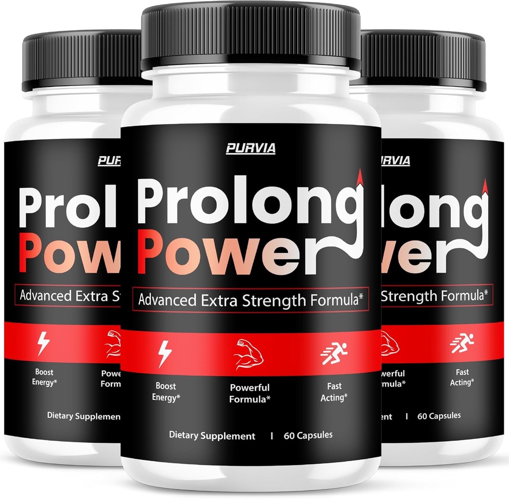 (3 Pack) Prolong Power Pills - Resmi Formula - Prolong Power Capsules Advanced Strength Formula General Wellness Prolong Toz Pills Supplement, maksimum Wellness ProlongPower (180 Capsules)