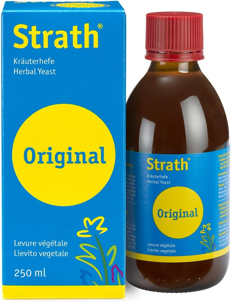 Strath, Fermented Herbal Yeast Postbiyotik | 8.4 Fl Oz Daily Nutritional Supplement Liquid | Destekler Metabolism | Vegetarian | Lactose-Free | Yapay Katkılar | Single Count
