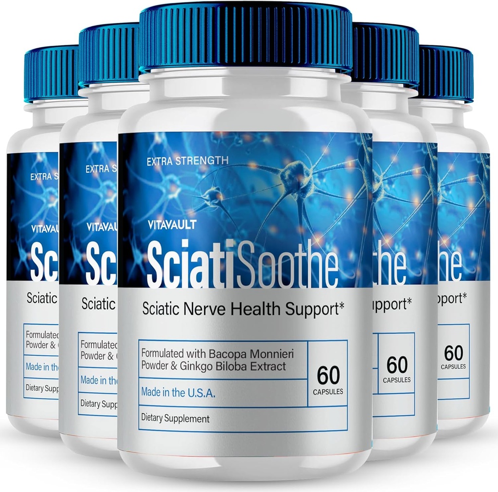 SciatiSoothe για κάψουλες Sciatica, Sciati Soothe Nerve Health Support, SciatiSoothe Supplement Advanced Formula, Nerve Support Pills - Μέγιστη δύναμη - SciatiSoothe Reviews (5 Pack)