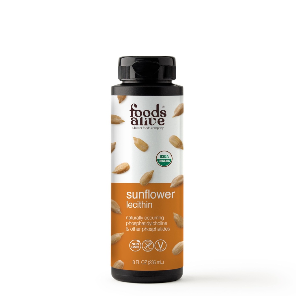 Gıdalar Alive Organik Sunflower Lecithin Liquid, Cold-Pressed, Ekstra-Virgin, Unrefined, 8 Fl Oz (Pazar 1)