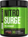 Jacked Factory NITROSURGE Pre Workout Supplement - Endless Energy, Instant Strength Gains, Clear Focus, Intense Pumps - NO ATM & Güçlü Preworkout Energy Toz - 30 Hizmet, Sour Peach Ring