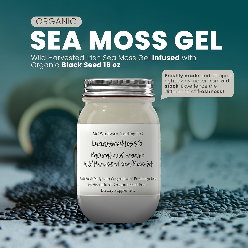 Ashwagandha Mango Sea Moss Gel Organik Taze Meyve, Vahşi Hasat Edilmiş İrlandalı Deniz Moss Gel | Immune ve Digestive Support | Vitamin Mineral Anti Supplementoksidans | (16 oz. Ashwagandha Mango)