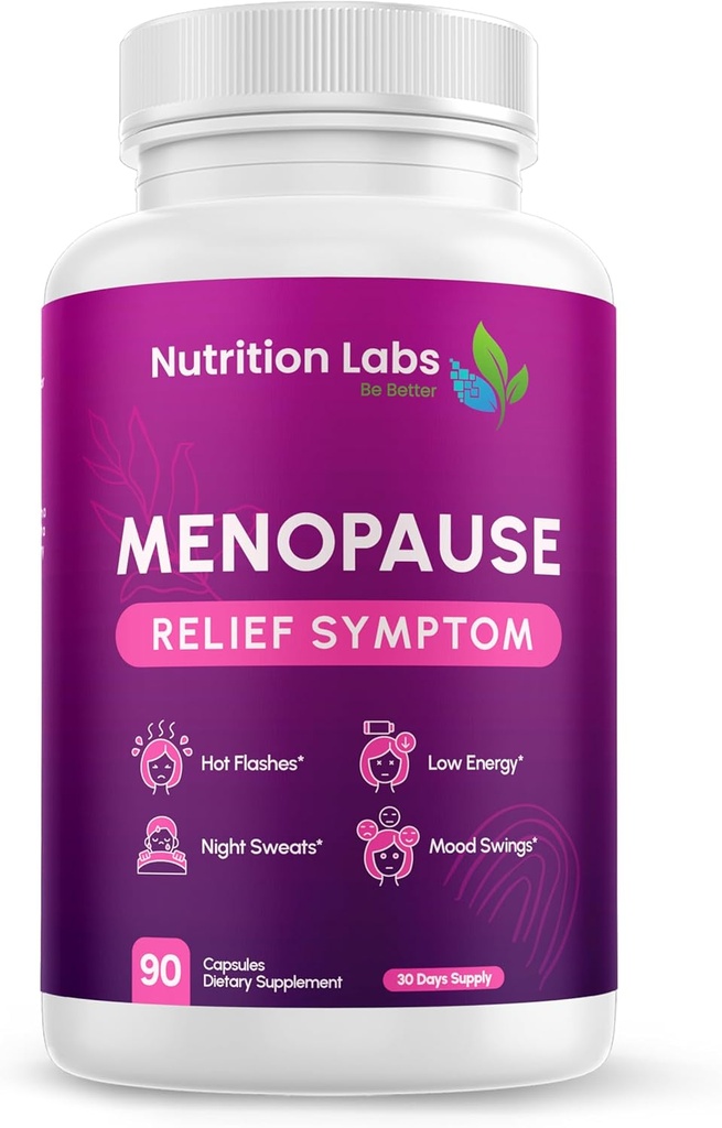 Menopause Symptom Relief and Support Supplement for Women, MAKTrek Technology Klinik olarak Proven Vegan Malzemeler Menopause Relief, Night Sweats & Hot Flash Relief, Drug-Free & Non-GMO. 90 CT